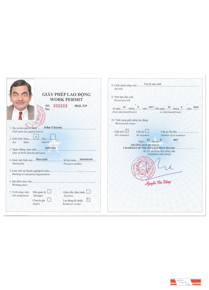 VIETNAM work permit version 2